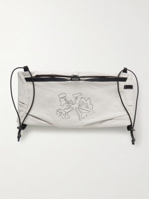 Borders Embroidered Ripstop-Trimmed Mesh Belt Bag