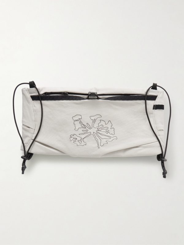 Borders Embroidered Ripstop-Trimmed Mesh Belt Bag Borders Embroidered Ripstop-Trimmed Mesh Belt Bag