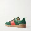 Upvillage Leather-Trimmed Suede Sneakers - BK Upvillage Leather-Trimmed Suede Sneakers - BK