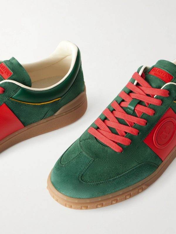 Upvillage Leather-Trimmed Suede Sneakers - CU Upvillage Leather-Trimmed Suede Sneakers - CU