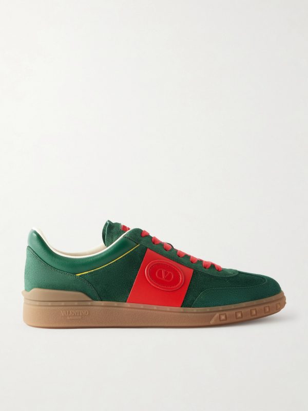 Upvillage Leather-Trimmed Suede Sneakers Upvillage Leather-Trimmed Suede Sneakers