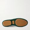 Suede-Trimmed Perforated Leather Sneakers - E1