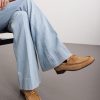 Logo-Embellished Suede Loafers - OU Logo-Embellished Suede Loafers - OU