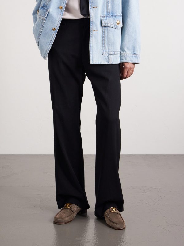 Logo-Embellished Suede Loafers - OU Logo-Embellished Suede Loafers - OU