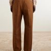 Straight-Leg Cotton-Gabardine Trousers - BK Straight-Leg Cotton-Gabardine Trousers - BK