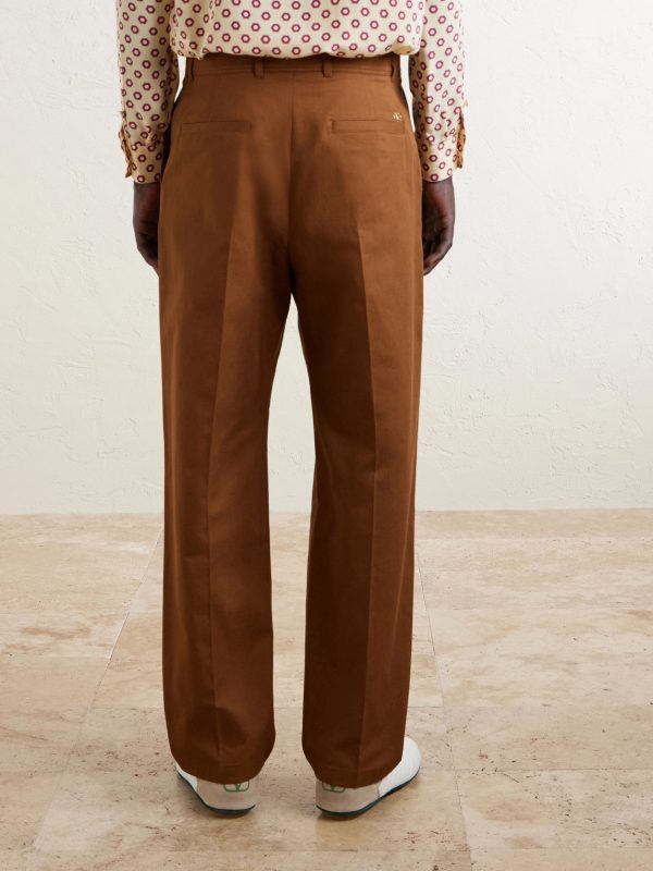 Straight-Leg Cotton-Gabardine Trousers - BK Straight-Leg Cotton-Gabardine Trousers - BK