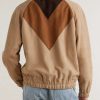 Panelled Suede Jacket - BK