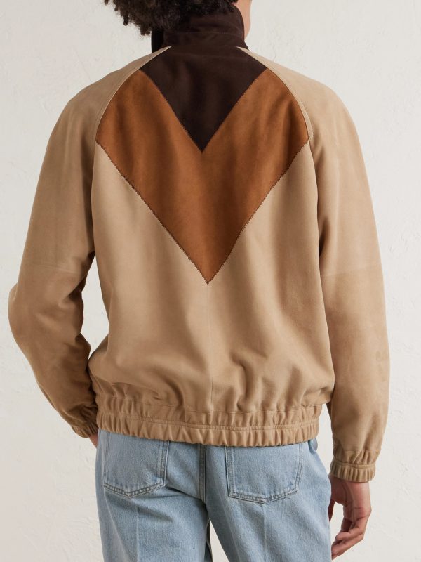 Panelled Suede Jacket - BK