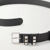 3cm Rockstud Leather Belt - E1
