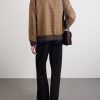 Padded Houndstooth Virgin Wool Bomber Jacket - BK