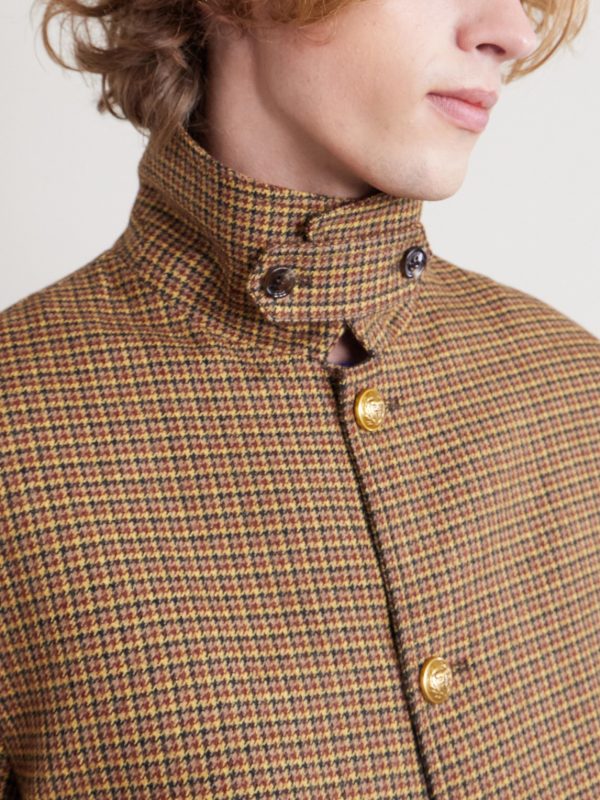 Padded Houndstooth Virgin Wool Bomber Jacket - CU