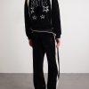 Beaded Crystal-Embellished Cotton-Blend Velour Track Jacket - BK Beaded Crystal-Embellished Cotton-Blend Velour Track Jacket - BK