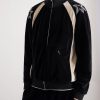 Beaded Crystal-Embellished Cotton-Blend Velour Track Jacket - FR Beaded Crystal-Embellished Cotton-Blend Velour Track Jacket - FR