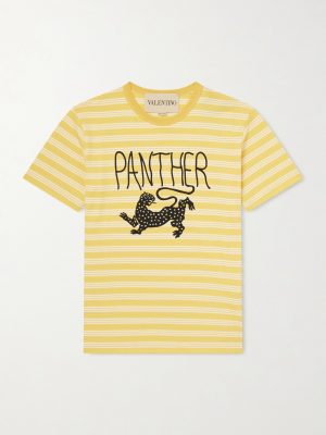 Striped Printed Cotton-Jersey T-Shirt Striped Printed Cotton-Jersey T-Shirt