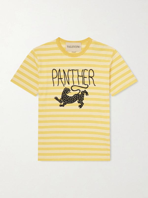 Striped Printed Cotton-Jersey T-Shirt Striped Printed Cotton-Jersey T-Shirt