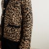 Leopard-Jacquard Knit Wool Cardigan - CU