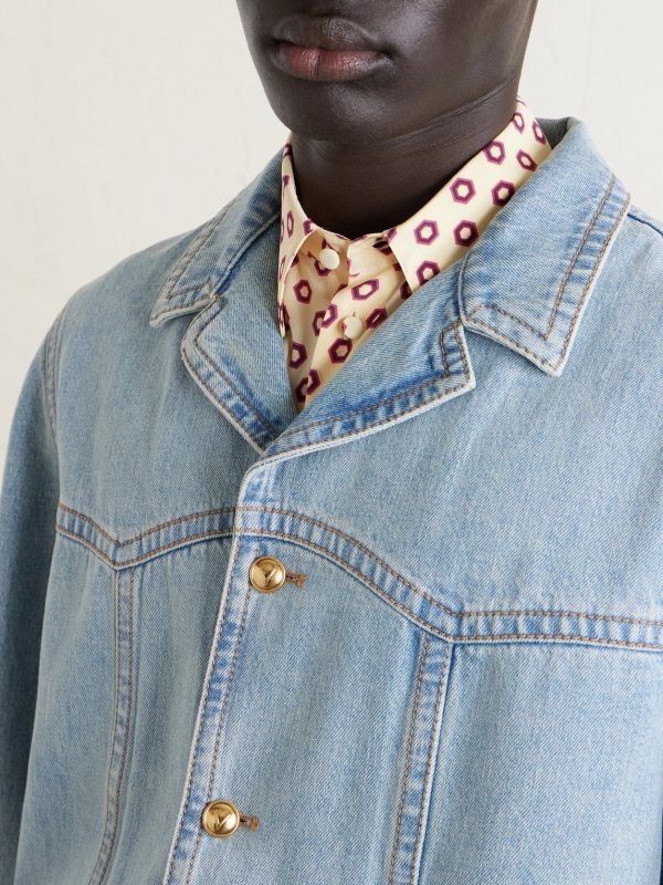 Camp-Collar Denim Jacket - CU