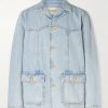 Camp-Collar Denim Jacket