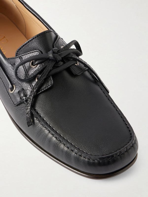 Logo-Embellished Leather Loafers - CU Logo-Embellished Leather Loafers - CU