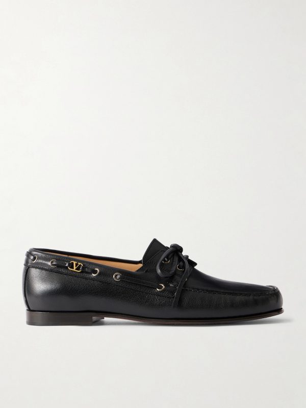 Logo-Embellished Leather Loafers Logo-Embellished Leather Loafers