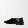 Embellished Suede and Leather Loafers - BK Embellished Suede and Leather Loafers - BK