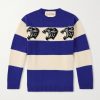 Striped Jacquard-Knit Wool Sweater Striped Jacquard-Knit Wool Sweater
