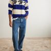 Striped Jacquard-Knit Wool Sweater - OU Striped Jacquard-Knit Wool Sweater - OU