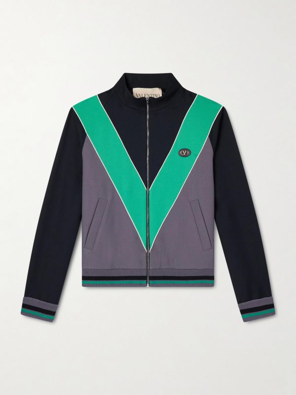 Logo-Appliquéd Jersey Track Jacket Logo-Appliquéd Jersey Track Jacket
