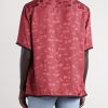 Cherryfic Camp-Collar Crochet-Trimmed Jacquard Shirt - BK Cherryfic Camp-Collar Crochet-Trimmed Jacquard Shirt - BK