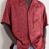 Cherryfic Camp-Collar Crochet-Trimmed Jacquard Shirt - CU Cherryfic Camp-Collar Crochet-Trimmed Jacquard Shirt - CU