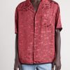 Cherryfic Camp-Collar Crochet-Trimmed Jacquard Shirt - FR Cherryfic Camp-Collar Crochet-Trimmed Jacquard Shirt - FR
