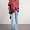 Cherryfic Camp-Collar Crochet-Trimmed Jacquard Shirt - OU Cherryfic Camp-Collar Crochet-Trimmed Jacquard Shirt - OU