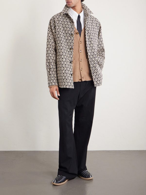 Toute La V Cotton-Blend Jacquard Jacket - OU Toute La V Cotton-Blend Jacquard Jacket - OU
