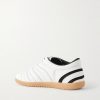 Kicky Suede-Trimmed Leather Sneakers - BK Kicky Suede-Trimmed Leather Sneakers - BK