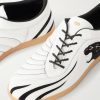 Kicky Suede-Trimmed Leather Sneakers - CU Kicky Suede-Trimmed Leather Sneakers - CU