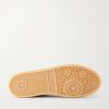 Kicky Suede-Trimmed Leather Sneakers - E1 Kicky Suede-Trimmed Leather Sneakers - E1