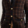 Houndstooth Wool-Blend Cardigan - CU