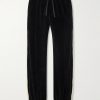Striped Cotton-Blend Velvet Sweatpants Striped Cotton-Blend Velvet Sweatpants