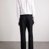 Straight-Leg Pleated Grain de Poudre Wool Trousers - BK Straight-Leg Pleated Grain de Poudre Wool Trousers - BK