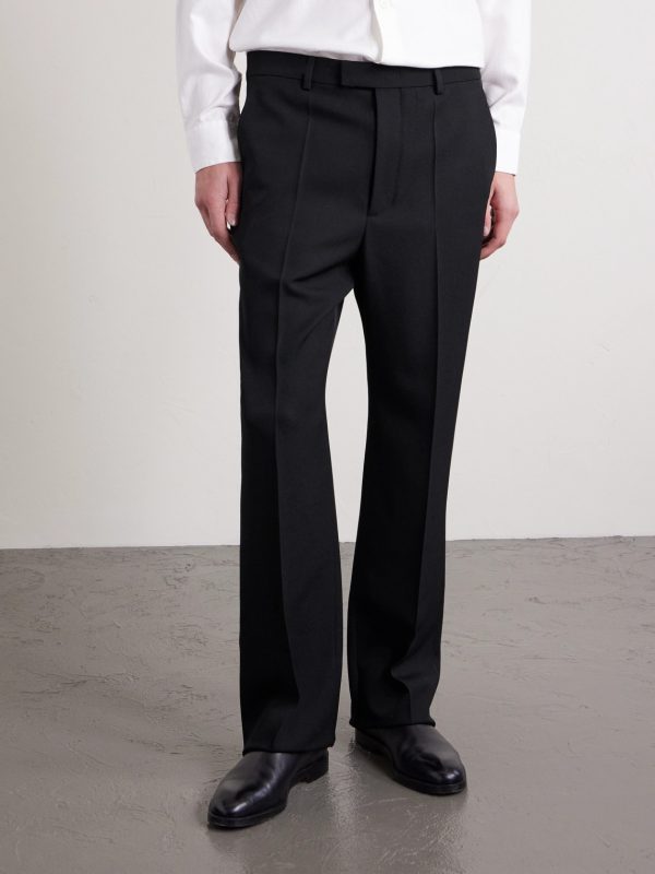 Straight-Leg Pleated Grain de Poudre Wool Trousers - FR Straight-Leg Pleated Grain de Poudre Wool Trousers - FR