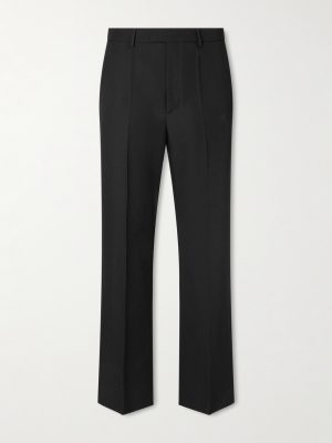 Straight-Leg Pleated Grain de Poudre Wool Trousers Straight-Leg Pleated Grain de Poudre Wool Trousers