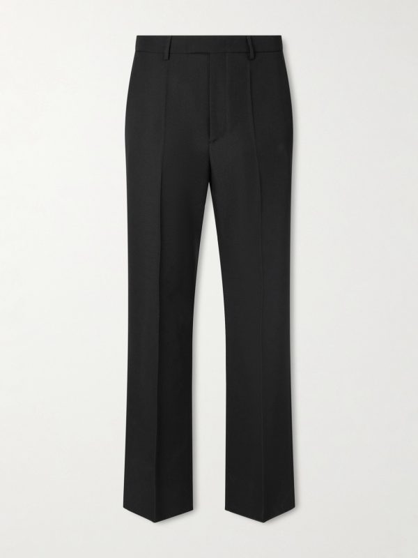 Straight-Leg Pleated Grain de Poudre Wool Trousers Straight-Leg Pleated Grain de Poudre Wool Trousers