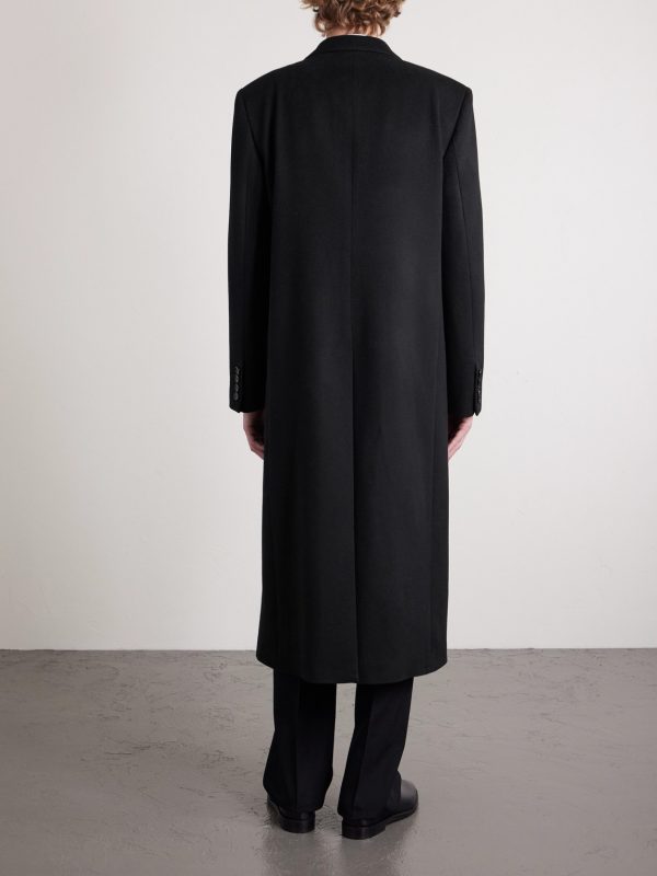 Double-Breasted Virgin Wool Coat - BK Double-Breasted Virgin Wool Coat - BK