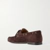 Logo-Embellished Suede Loafers - BK