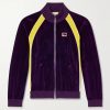 Appliquéd Cotton-Blend Velvet Track Jacket Appliquéd Cotton-Blend Velvet Track Jacket