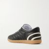 Kicky Suede and Velvet-Trimmed Leather Sneakers - BK