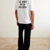 Le Chat De La Maison Printed Cotton-Jersey T-Shirt - BK Le Chat De La Maison Printed Cotton-Jersey T-Shirt - BK