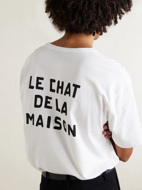 Le Chat De La Maison Printed Cotton-Jersey T-Shirt - CU Le Chat De La Maison Printed Cotton-Jersey T-Shirt - CU