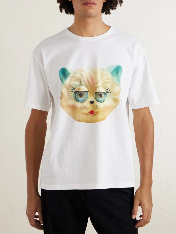Le Chat De La Maison Printed Cotton-Jersey T-Shirt - FR Le Chat De La Maison Printed Cotton-Jersey T-Shirt - FR