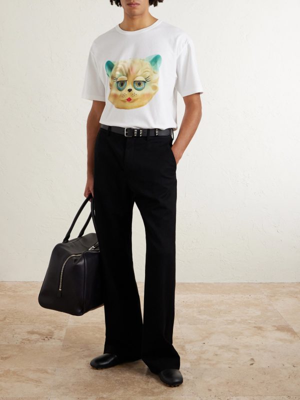 Le Chat De La Maison Printed Cotton-Jersey T-Shirt - OU Le Chat De La Maison Printed Cotton-Jersey T-Shirt - OU